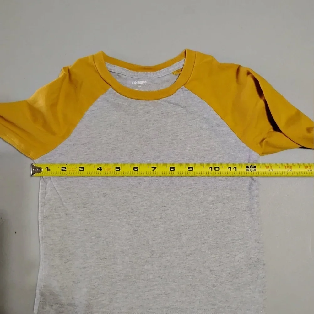 Gymboree Toddler Baseball Tee 2T Yellow Raglan Sleeve Shirt Classic Cotton